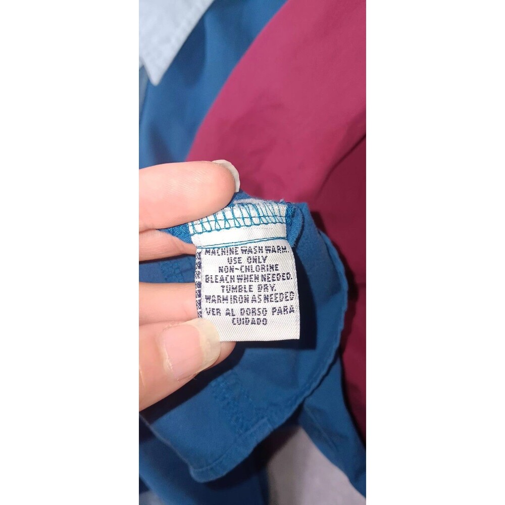 Vtg Cabin Creek 90s Colorblock Button Up Mens XL Retro Fresh Prince Hip Hop Swag - Picture 11 of 12